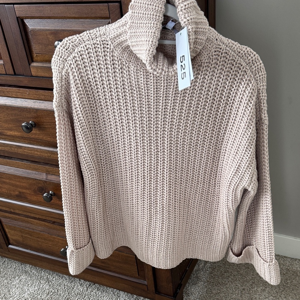 525 America Taupe Turtleneck Sweater